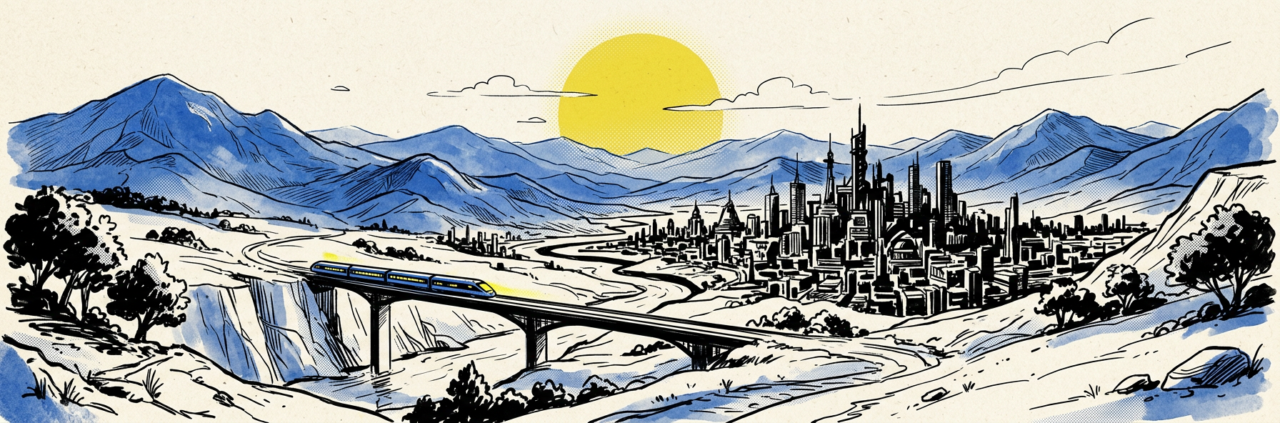 Illustrated digital world
